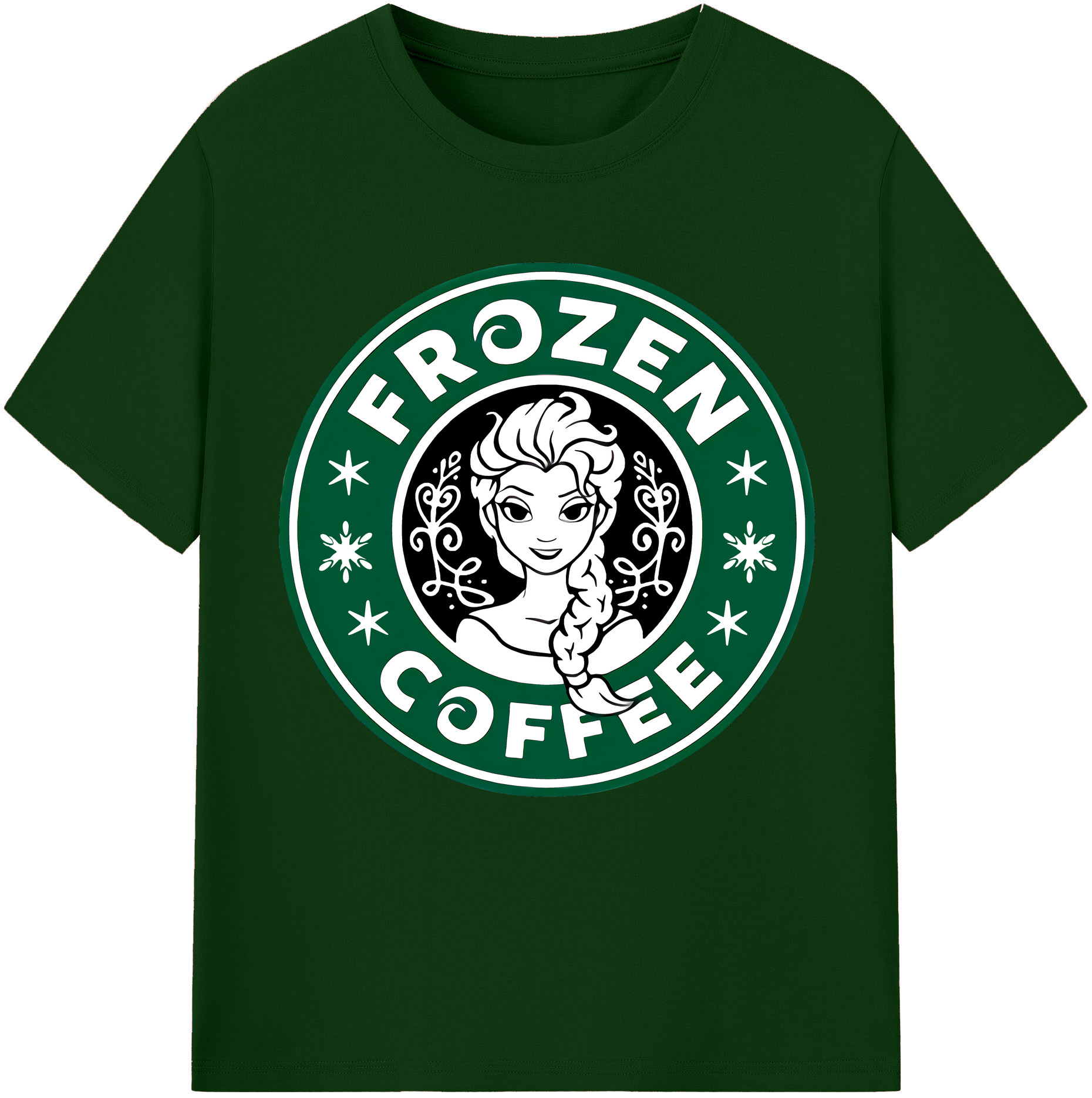 （画像用） アナと雪の女王 アンナ エルサ Frozen Anna Elsa 綿100％半袖Tシャツ（フロントプリント）